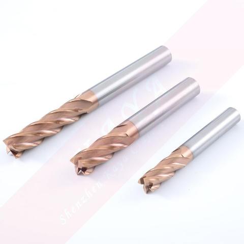 Hochwertiger HRC55 Vollhartmetall-Square-Endfräser mit 4 Flöten D12
