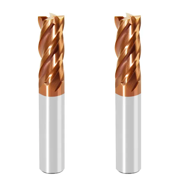 4-Schneiden Quadrat-Endfräser D12 – TiN Beschichtet, Standardlänge, HRC55