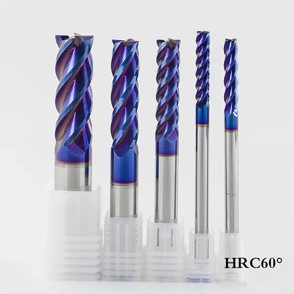 Fraise à Étrier Carré à 4 Cannelures D10 – Revêtue TiCN, HRC60, pour Acier Trempé