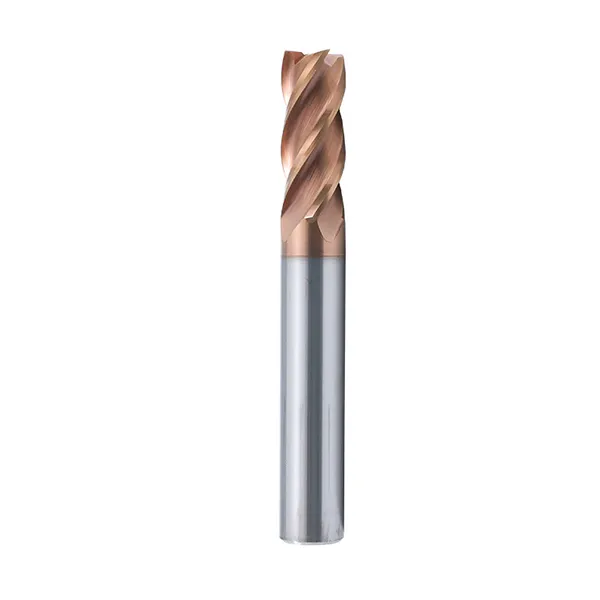 4-Flute Square End Mill D12 – TiN Coated, HRC55