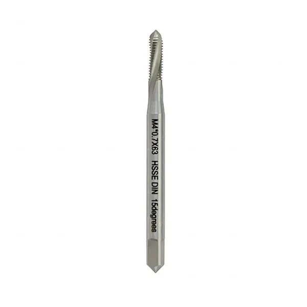Taraud spirale flute CNC HSS-E M4 pour acier inoxydable M4X0.7X63_DIN_15D