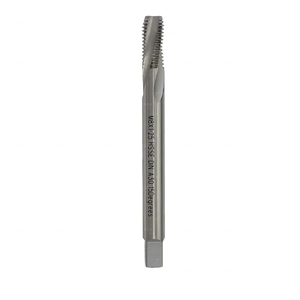 A30 HSSE Taraud à Flûte Spiralée M8x1.25 – DIN 15D, Longueur Totale 90mm