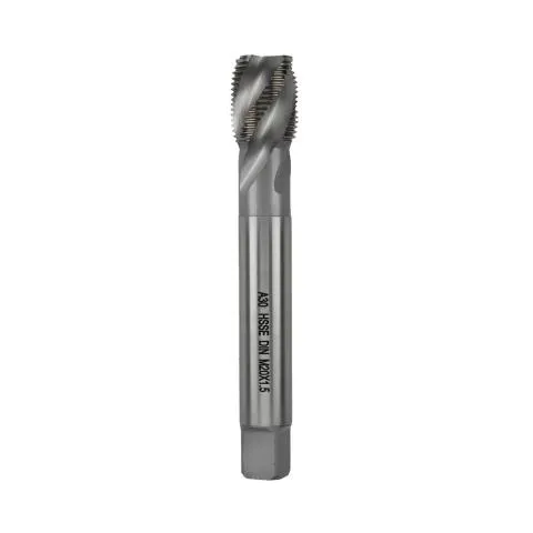 Tarière à spirale HSSE M20x1.5 – Revêtement TiN, 4 cannelures, norme DIN