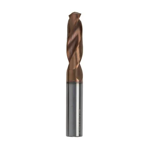 Tungsten Carbide Drill Bit D14.5mm – TiN Coated, 115mm OAL, for CNC Lathe