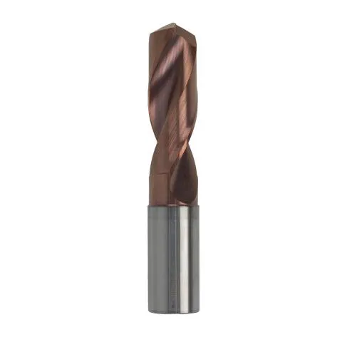 2-Flute Carbide Drill Bit D17.2mm – TiN Coated, 100mm OAL, HRC58